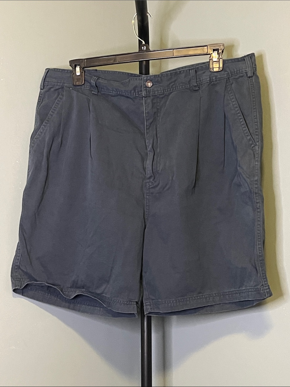 Tres Bien Navy Flat-Front Men's Shorts with Pleats Georgia Southern logo on back